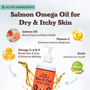 Natural Dog Company High Omega-3 Skin & Coat Oil (16 oz) - Dog Skin & Coat Supplements 2
