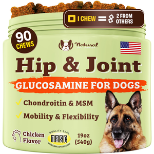 Natural Dog Company Hip & Joint Soft Chews for Dogs (90 Chews) - Dog Joint & Hip Supplements 1