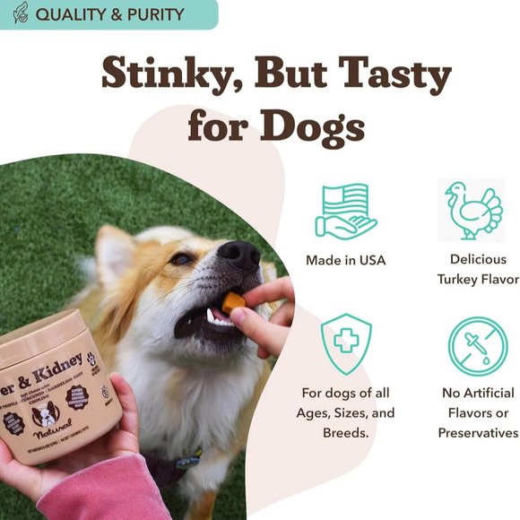 Natural Dog Company Liver & Kidney Detox Cleanse for Dogs (90 soft chews) - Dog Treats 4