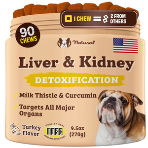 Natural Dog Company Liver & Kidney Detox Cleanse for Dogs (90 soft chews) - Dog Treats 1