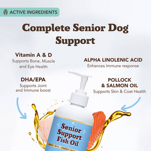 Natural Dog Company Senior Support Fish Oil (16 oz) - Omega-3 Supplement 2