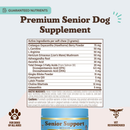 Natural Dog Company Senior Support with Adaptogens Antioxidant & Amino Acids (90 soft chews) - Dog Supplements &