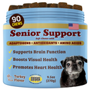 Natural Dog Company Senior Support with Adaptogens Antioxidant & Amino Acids (90 soft chews) - Dog Supplements &