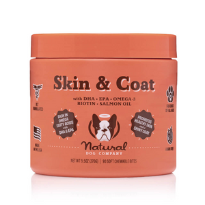 Natural Dog Company Skin & Coat Soft Chews (90 Soft Chews) - Dog Skin & Coat Supplements 1
