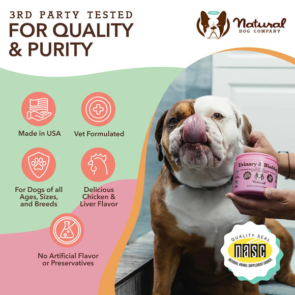 Natural Dog Company Urinary & Bladder Support for Dogs (90 soft chews) - Dog Treats 5