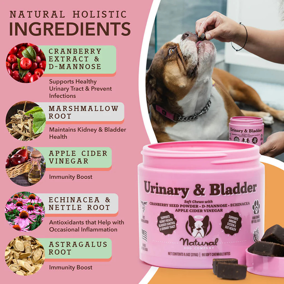 Natural Dog Company Urinary & Bladder Support for Dogs (90 soft chews) - Dog Treats 3