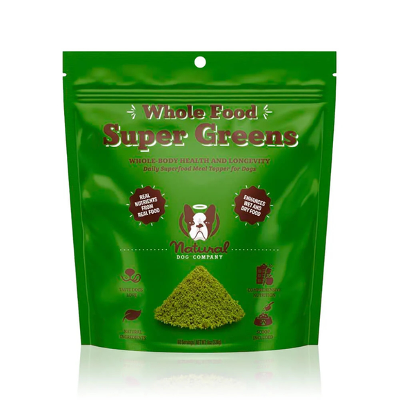 Natural Dog Company Whole Food Super Greens Meal Topper for Dogs (8 oz) - Dog Food Toppers 1