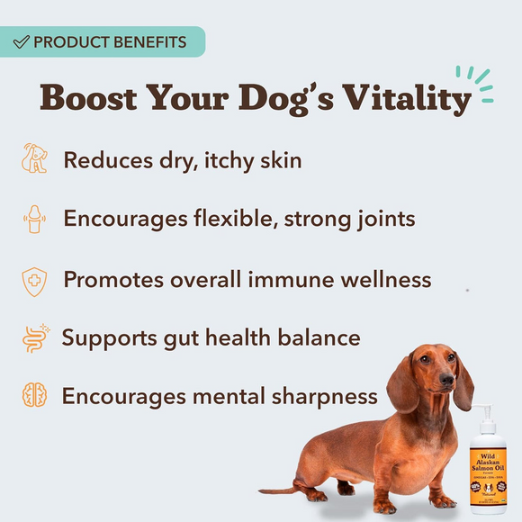 Natural Dog Company Wild Alaskan Salmon Oil - Pet Vitamins & Supplements 3