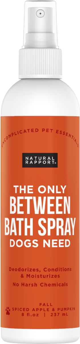 Natural Rapport The Only Between Bath Spray Dogs Need (8 oz) - Apple & Pumpkin Scent - Pet Fragrances & Deodorizing