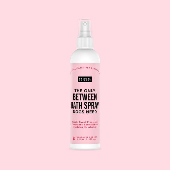 Natural Rapport The Only Between Bath Spray Dogs Need (8 oz) - Floral & Coconut Scent - Pet Fragrances & Deodorizing