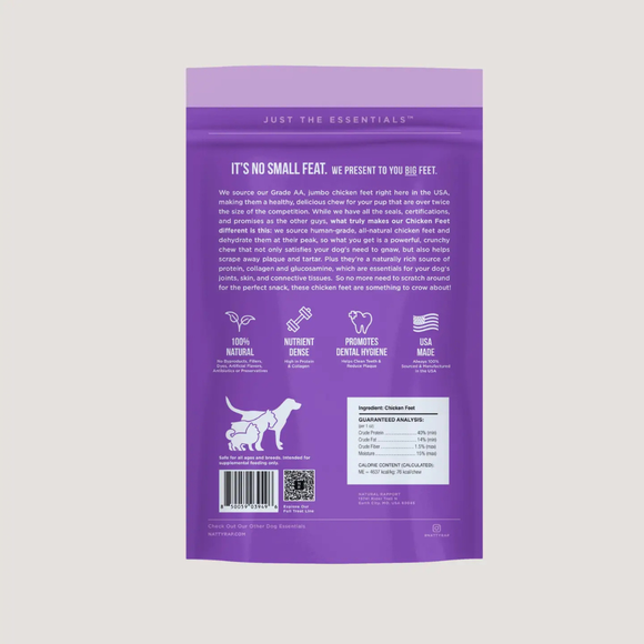 Natural Rapport The Only Dehydrated Chicken Feet Dogs Need (12 ct) - Dog Treats 6