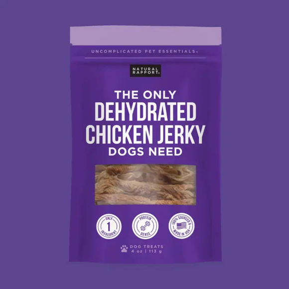 Natural Rapport The Only Dehydrated Chicken Jerky Dogs Need (4 oz) - 4 oz - Dog Treats 6