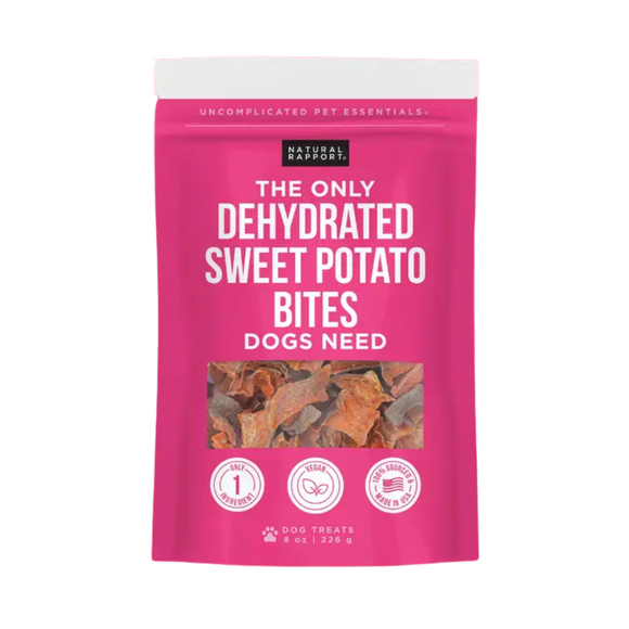 Natural Rapport The Only Dehydrated Sweet Potato Bites Dogs Need - 8 oz - Dog Treats 1