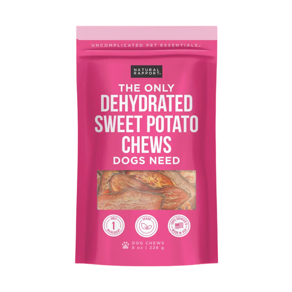 Natural Rapport The Only Dehydrated Sweet Potato Chews Dogs Need - 8 oz - Dog Treats 1