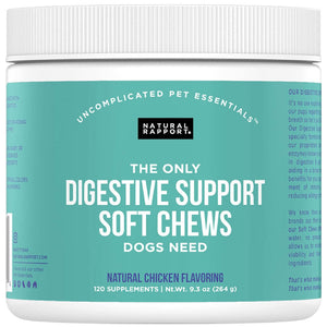 Natural Rapport The Only Digestive Support Soft Chews Dogs Need Digestive Supplement 120ct