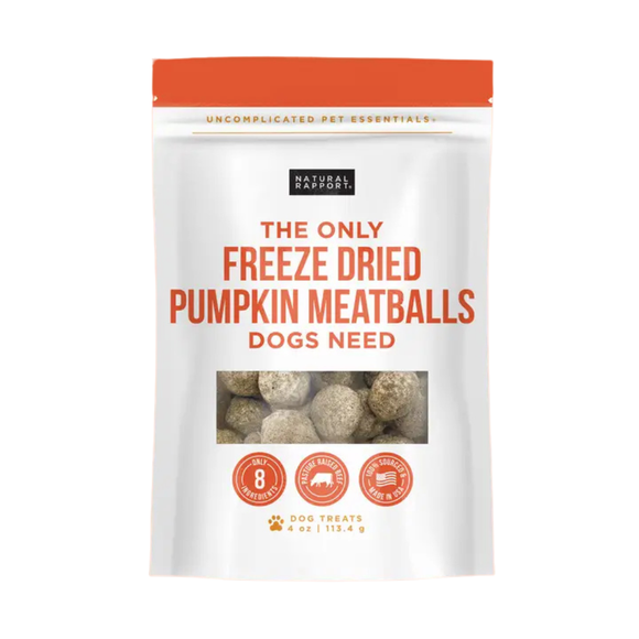 Natural Rapport The Only Freeze Dried Pumpkin Meatballs Dogs Need - Dog Treats 1