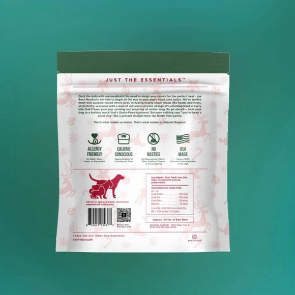 Natural Rapport The Only Holiday Feast Meatballs Dogs Need (3oz) - Dog Treats 3
