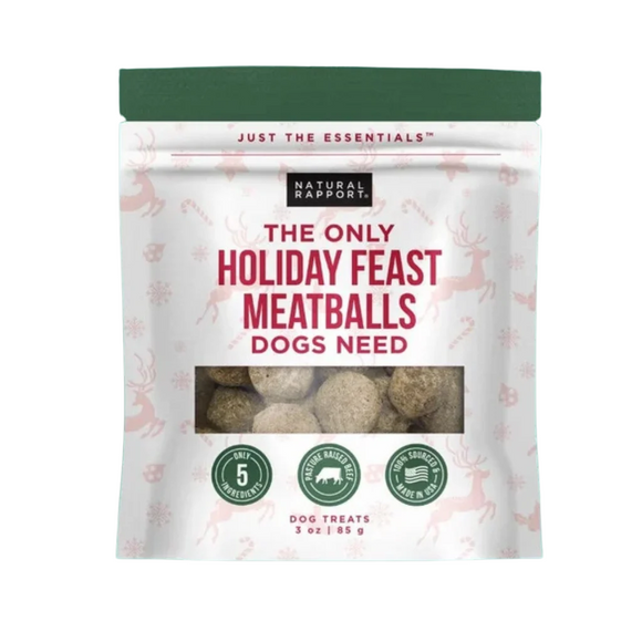 Natural Rapport The Only Holiday Feast Meatballs Dogs Need (3oz) - Dog Treats 1