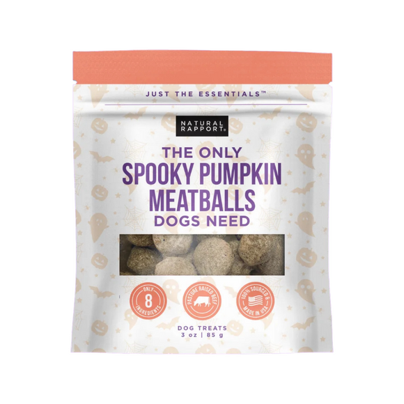 Natural Rapport The Only Spooky Pumpkin Meatballs Dogs Need (3oz) - Dog Treats 1