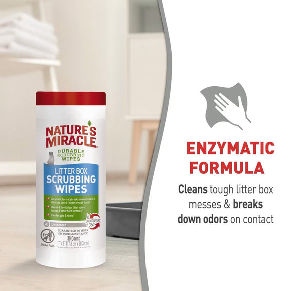 Nature's Miracle Litter Box Scrubbing Wipes (30 ct)