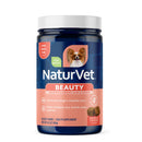 NaturVet Beauty with Hyaluronic Acid & Lutein Dog Supplement Bacon & Chicken Flavor 60-count - Pet Vitamins &