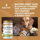 NaturVet Brewer's Dried Yeast Formula with Garlic Flavoring Plus Vitamins for Dogs & Cats