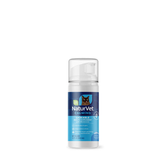 NaturVet Calming Lickable Supplement for Cats Savory Salmon Flavor 3-oz - Pet Vitamins & Supplements 1