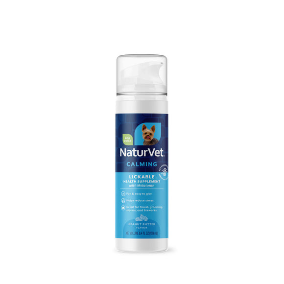 NaturVet Calming Lickable Supplement for Dogs Peanut Butter Flavor 6-oz - Pet Vitamins & Supplements 1
