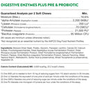 NaturVet Digestive Enzymes Soft Chews Daily Digestive Support Plus Pre & Probiotic for Dogs