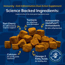 NaturVet Dual Action Immune Plus Inflammation Support Hickory Bacon Flavor for Dogs 60-count - Pet Vitamins &