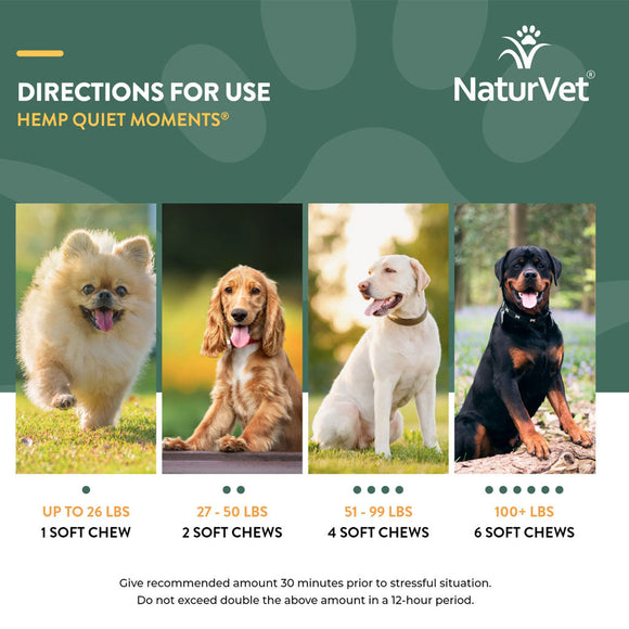 NaturVet Hemp Quiet Moments Plus Hemp Seed Soft Chews for Dogs - Dog Calming & Anxiety Supplements 11