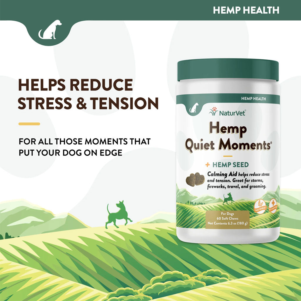 Hemp Chews Calming Aid for Dogs: Quiet Moments by NaturVet