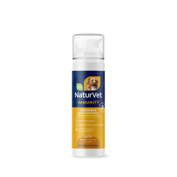 NaturVet Immunity Lickable Supplement for Dogs Peanut Butter Flavor 6-oz - Pet Vitamins & Supplements 1