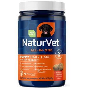 NaturVet Puppy Daily Care Multi-Benefit 6-in-1 Support For Puppies (60 Soft Chews) - Dog Health Supplement 1