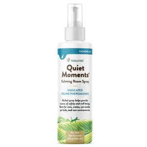 NaturVet Quiet Moments Herbal Calming Room Spray  for Cats, 8-oz