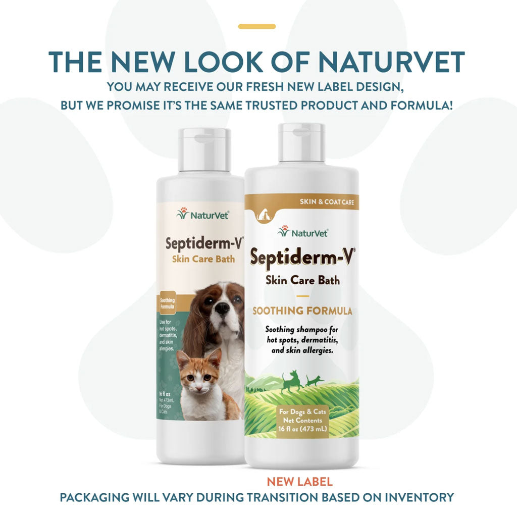 Soothing Skin Care Bath: NaturVet Septiderm-V for Pets