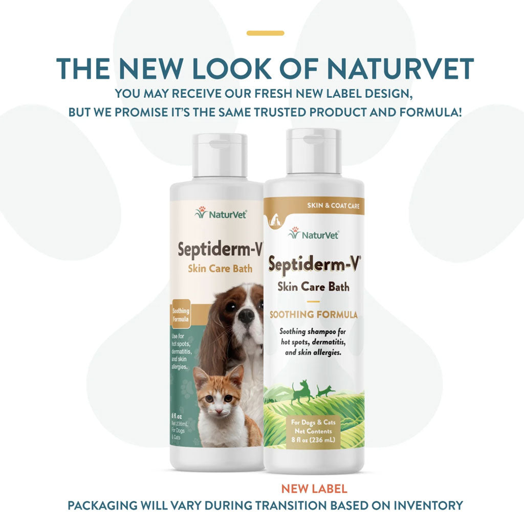 Soothing Skin Care Bath: NaturVet Septiderm-V for Pets