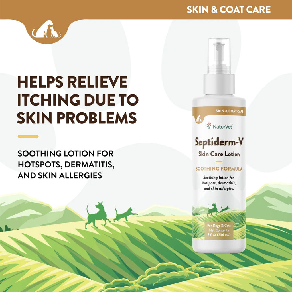 Septiderm-V Skin Care Lotion: Soothe Your Pet’s Skin