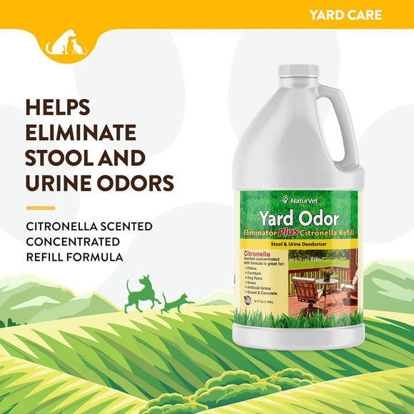NaturVet Yard Odor Eliminator Plus Refill with Citronella - Pet Cleaning Supplies 9