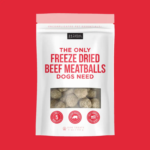 Nautral Rapport The Only Freeze Dried Beef Meatballs Dogs Need - Dog Treats 6