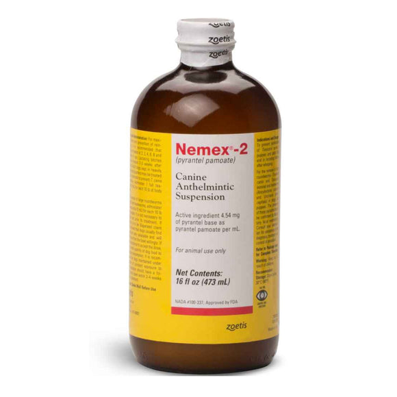 Nemex-2 Pyrantel Pamoate Liquid Dewormer for Puppies & Dogs - 16 fl oz