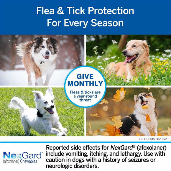 NexGard Chew for Dogs 10.1-24 lbs (Blue Box) Pet Medicine.