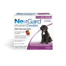 NexGard Chew for Dogs (Afoxolaner) 24.1-60 lbs (Purple Box) - 3 Chews (3 month supply) - Pet Medicine 16