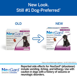 NexGard Chew for Dogs (Afoxolaner) 24.1-60 lbs (Purple Box) - Pet Medicine 2