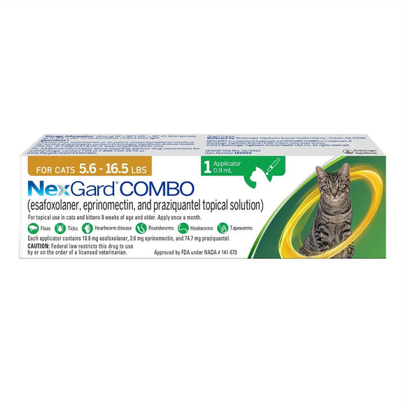 NexGard COMBO Topical for Cats 5.6-16.5 lbs