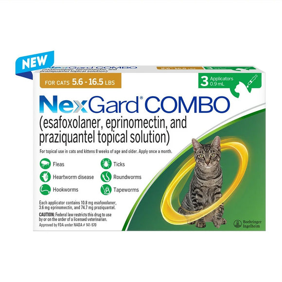 NexGard COMBO Topical for Cats 5.6-16.5 lbs