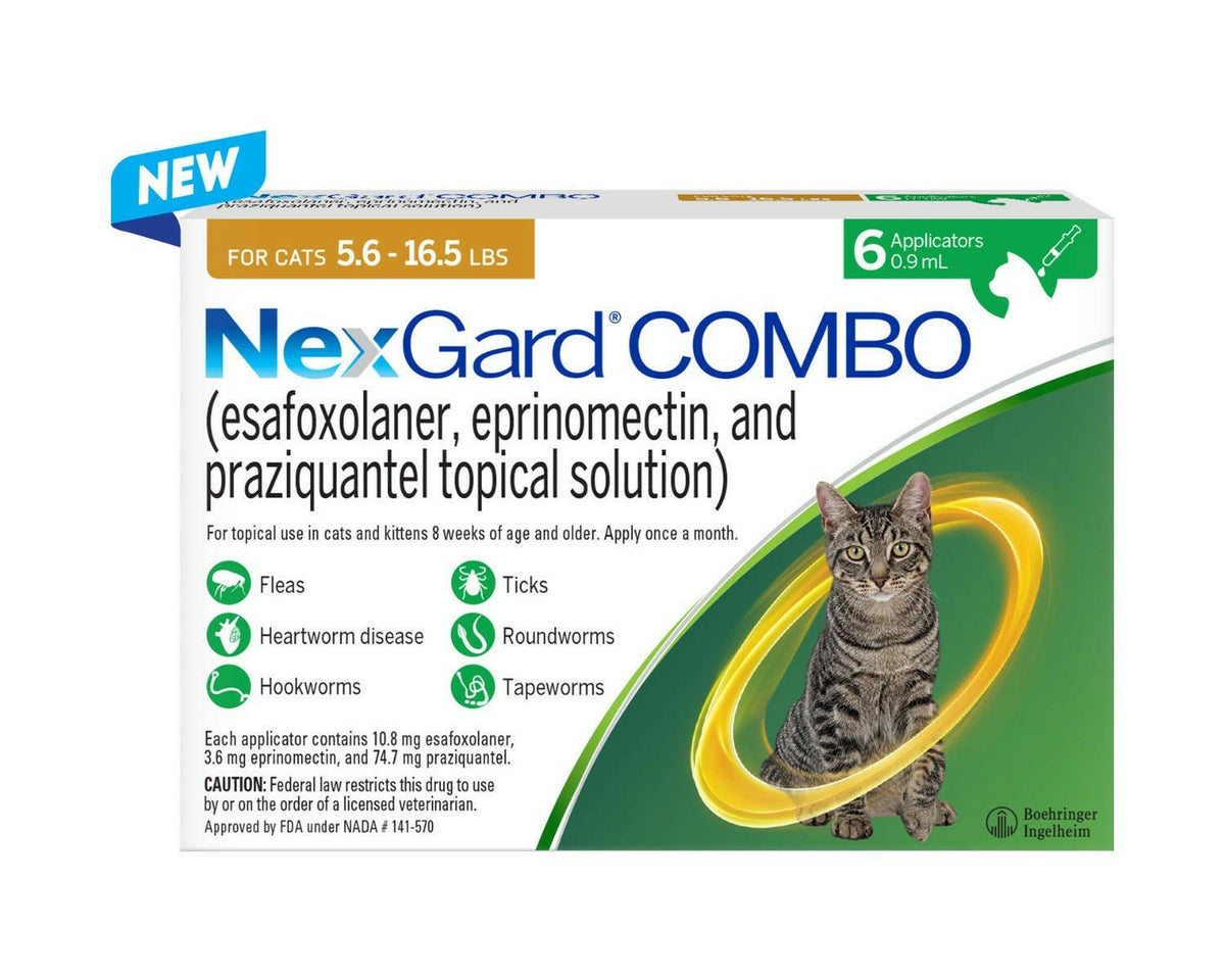 NexGard COMBO Parasite Protection for Cats | 5.6–16.5 lb