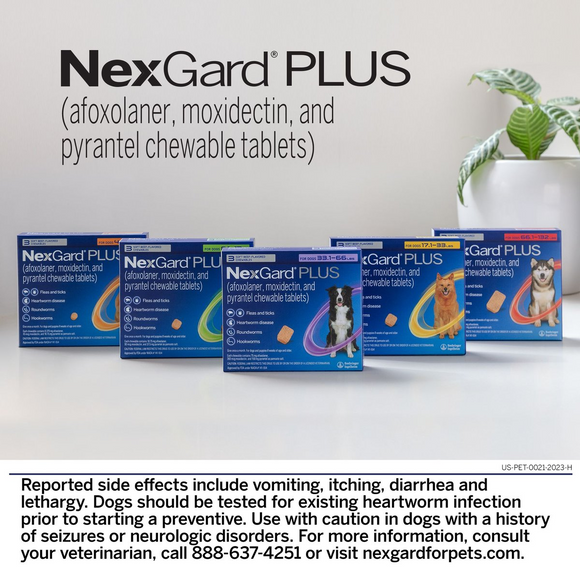 NexGard PLUS Chews for Small Dogs 4-8 lbs (Orange Box) - Pet Medication 8