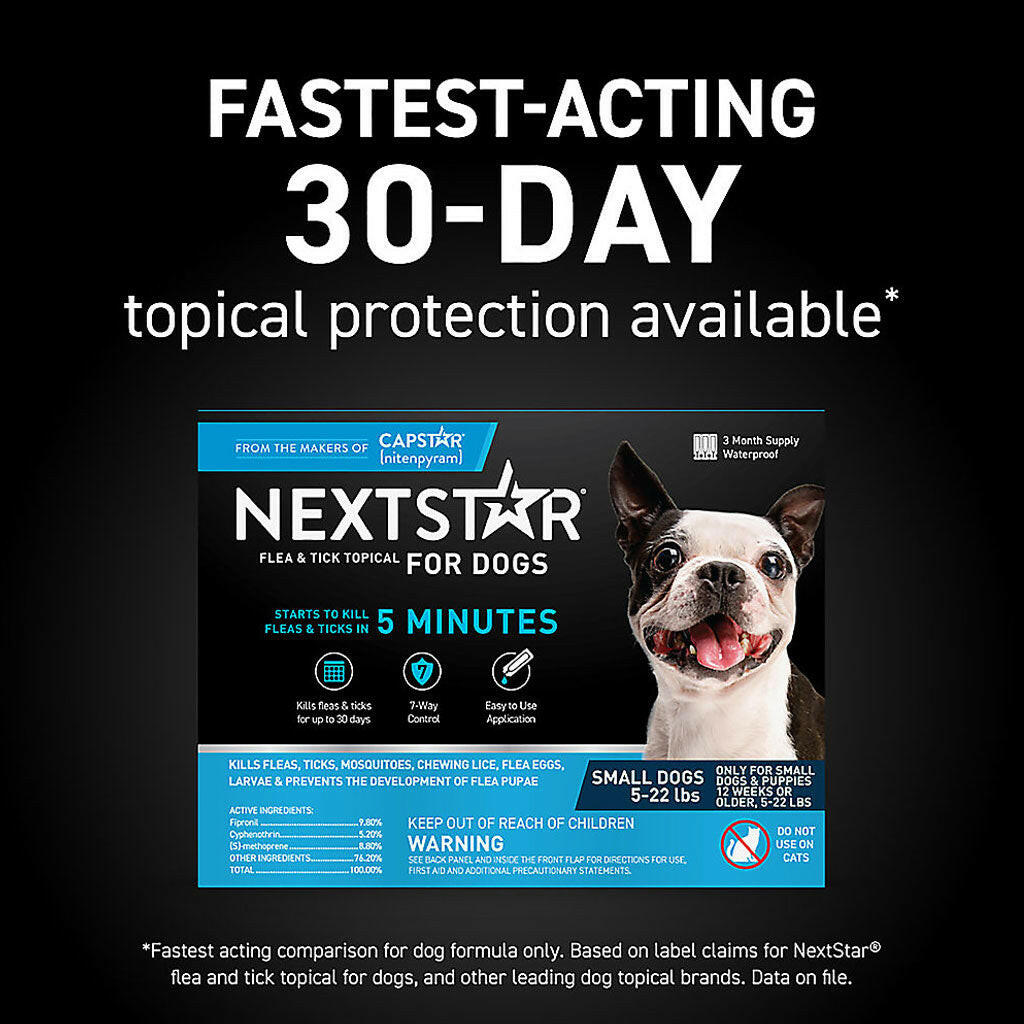 Nextstar Flea & Tick Topical Treatment for Small Dogs, 5-22 lbs