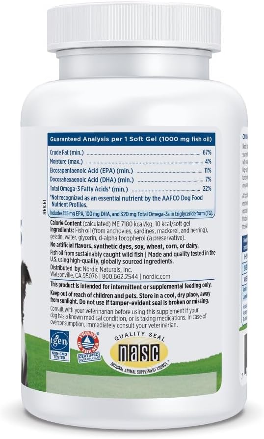 Nordic Naturals Omega-3 Pet Soft Gels Supplement for Dogs - Dog Skin & Coat Supplements 2